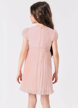 Trick Nick - Vestido Chiffon Plissado Rosa - TRICK NICK
