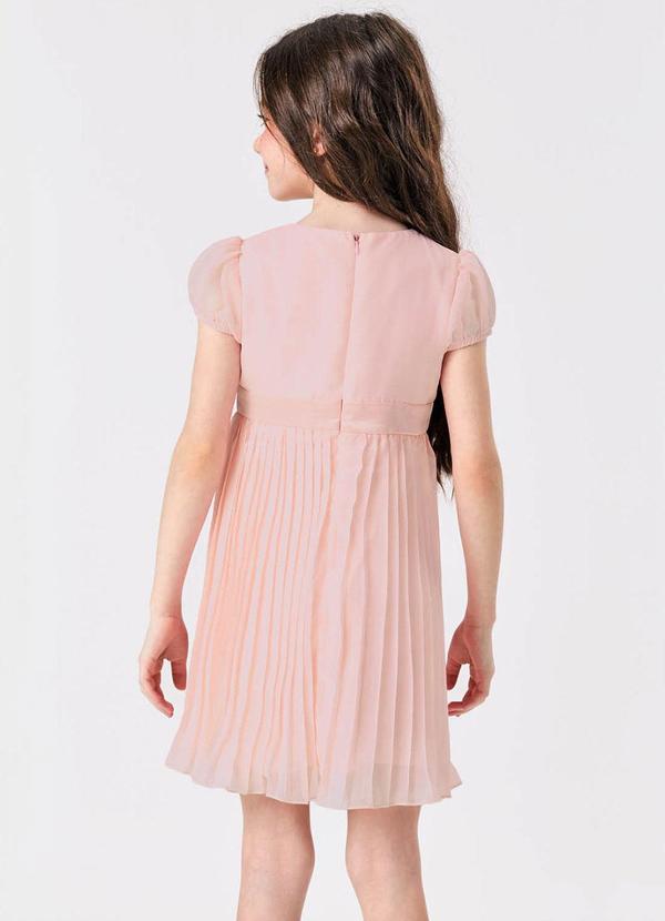 Trick Nick - Vestido Chiffon Plissado Rosa 2