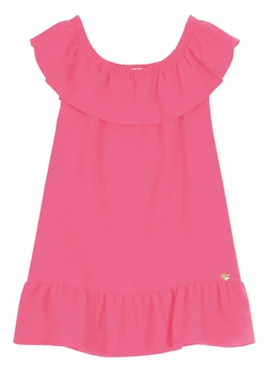 Trick Nick - Vestido Ciganinha com Babados Rosa - TRICK NICK