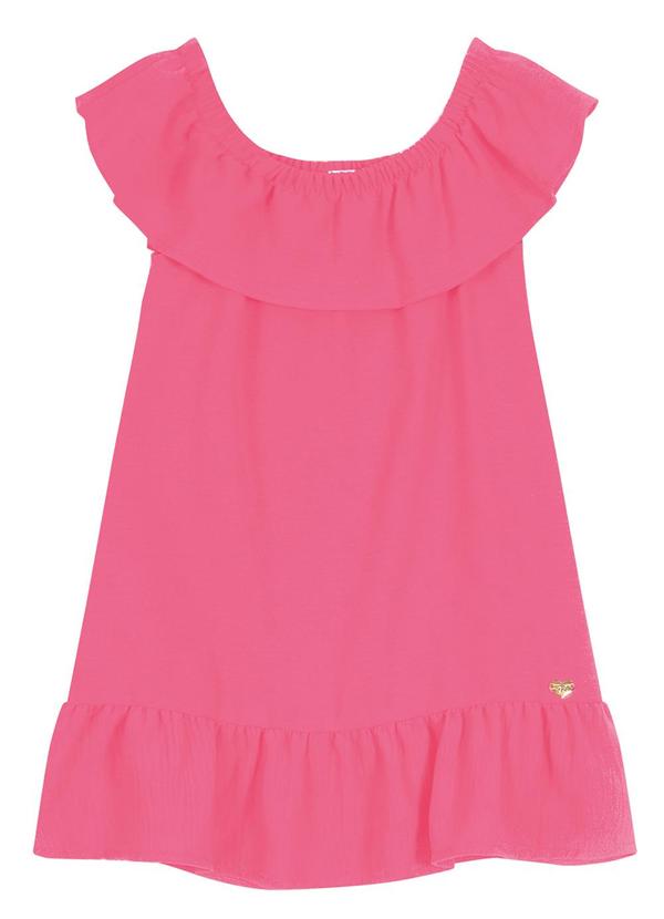 Trick Nick - Vestido Ciganinha com Babados Rosa