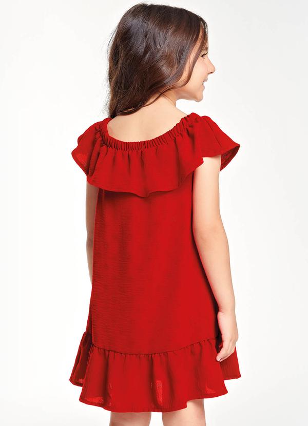 Trick Nick - Vestido Ciganinha com Babados Vermelho 2