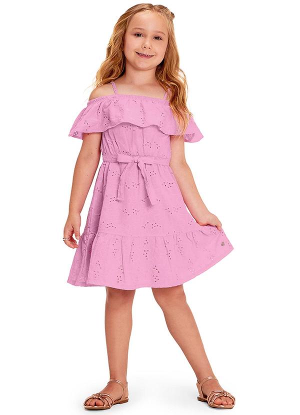 Marisol - Vestido Ciganinha Curto Menina Rosa