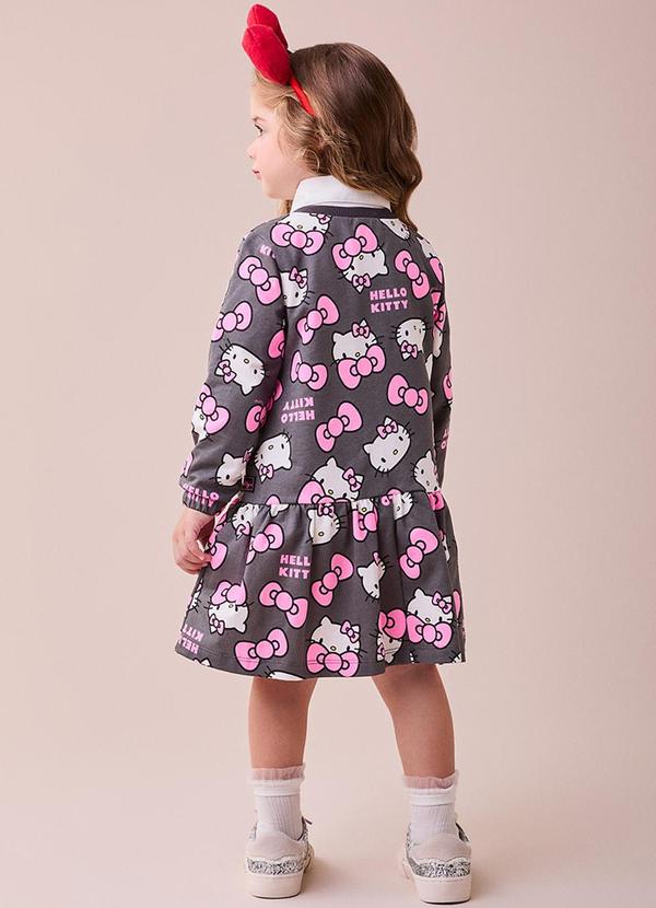 Momi - Vestido Cinza da Hello Kitty de Moletom Cinza 2