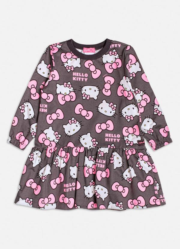 Momi - Vestido Cinza da Hello Kitty de Moletom Cinza 3