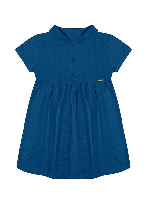 Alenice - Vestido Clássico com Gola Menina Azul 2