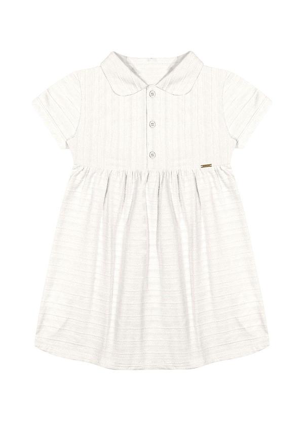 Alenice - Vestido Clássico com Gola Menina Branco 1