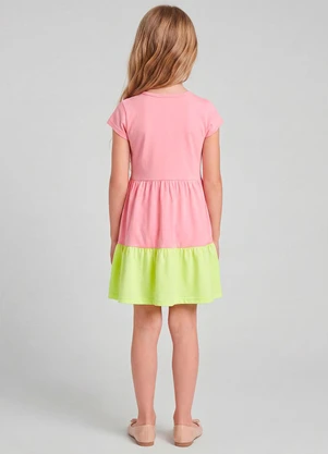Marlan - Vestido Colorido 100% Algodão Rosa - MARLAN