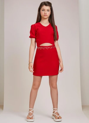 I Am - Vestido com Abertura Vermelho - I AM