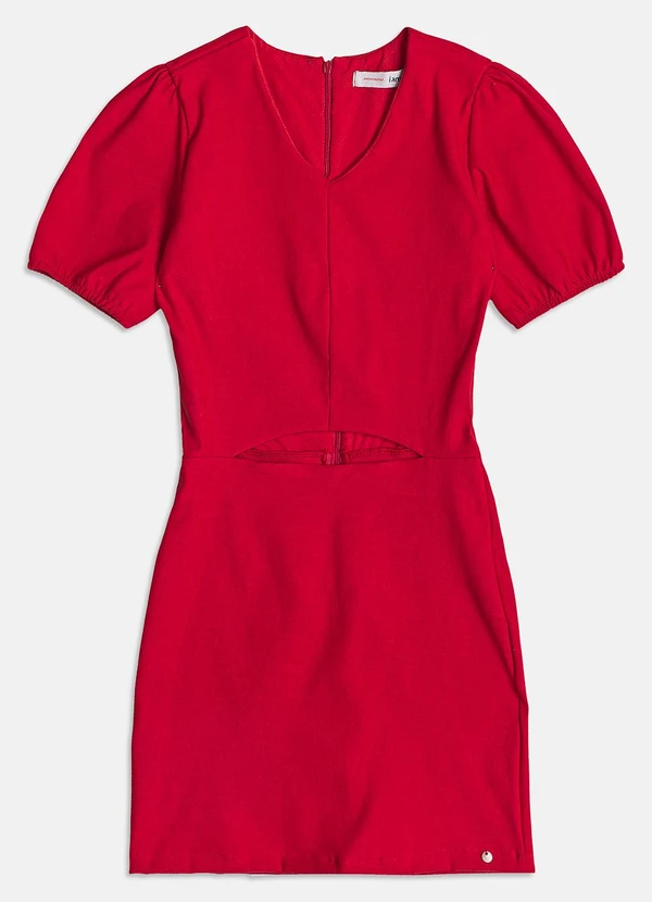 I Am - Vestido com Abertura Vermelho