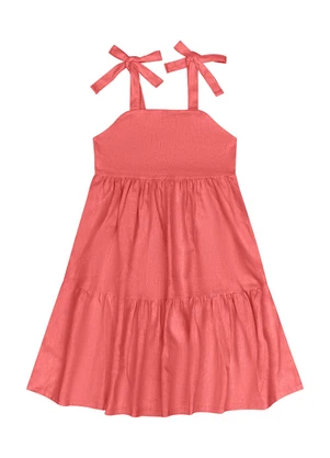 Guloseima - Vestido com Alças em Linho Vermelho - GULOSEIMA