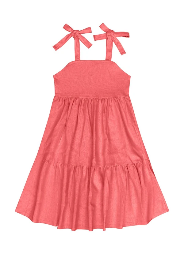 Guloseima - Vestido com Alças em Linho Vermelho 2