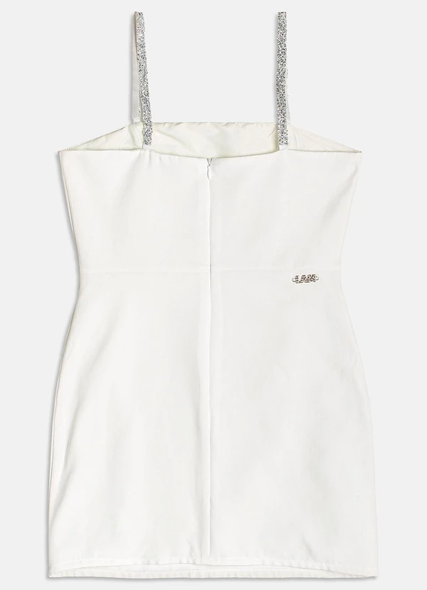 I Am - Vestido com Aplique de Glitter Branco 6