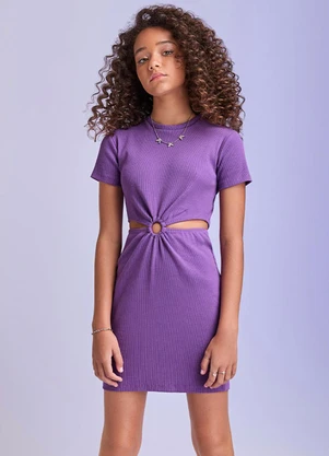 I Am - Vestido com Argola Roxo - I AM