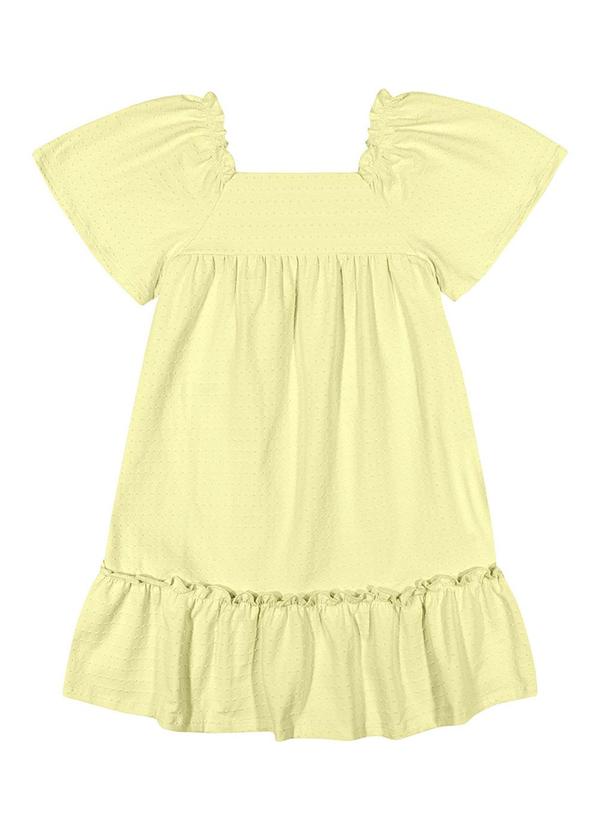 Alenice - Vestido com Babado Menina Amarelo 2