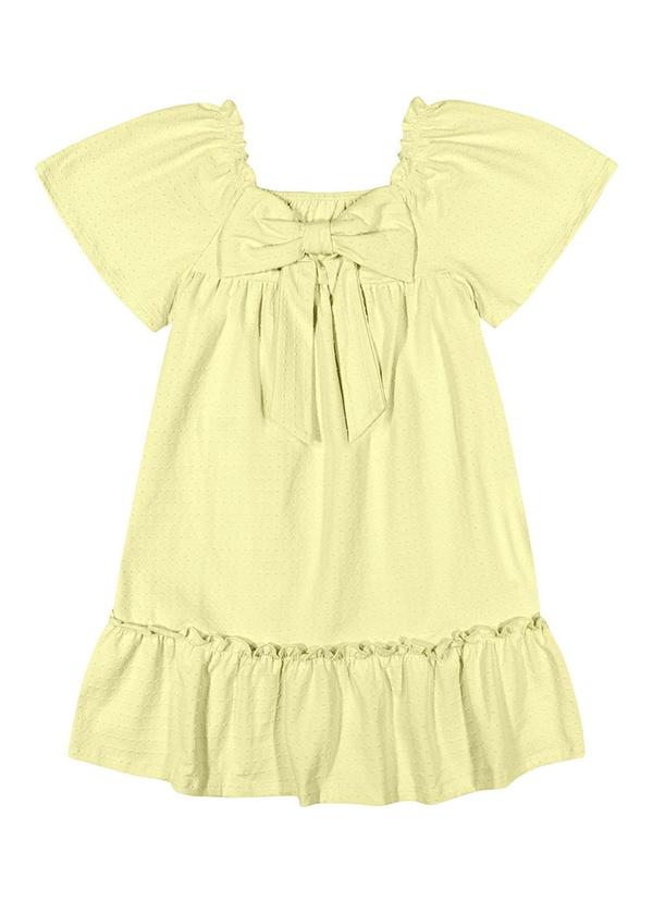 Alenice - Vestido com Babado Menina Amarelo 3