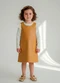 Amada - Vestido com Bolsos em Material Sintetico Bege - variação: Bege