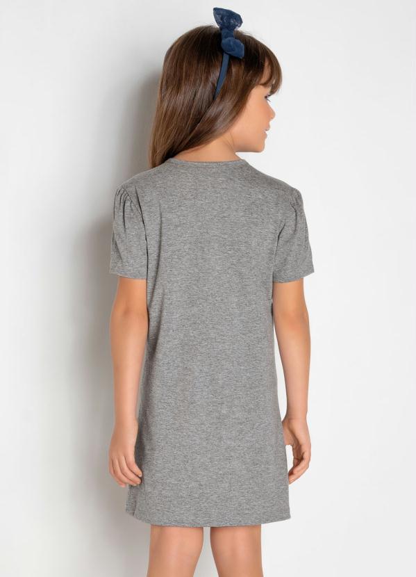 Queima Estoque - Vestido com Bolsos em Formato Gatinho Mescla 2