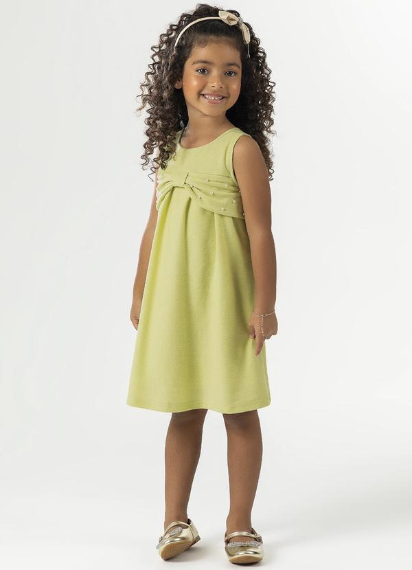Cativa Kids - Vestido com Bordado de Pérolas Verde