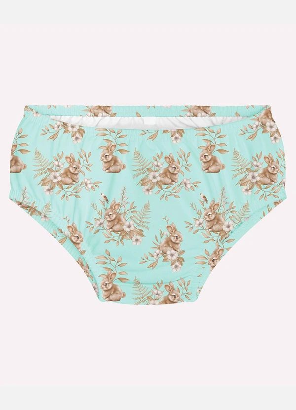 Milon - Vestido com Calcinha Bebê Coelhinhos Verde 4