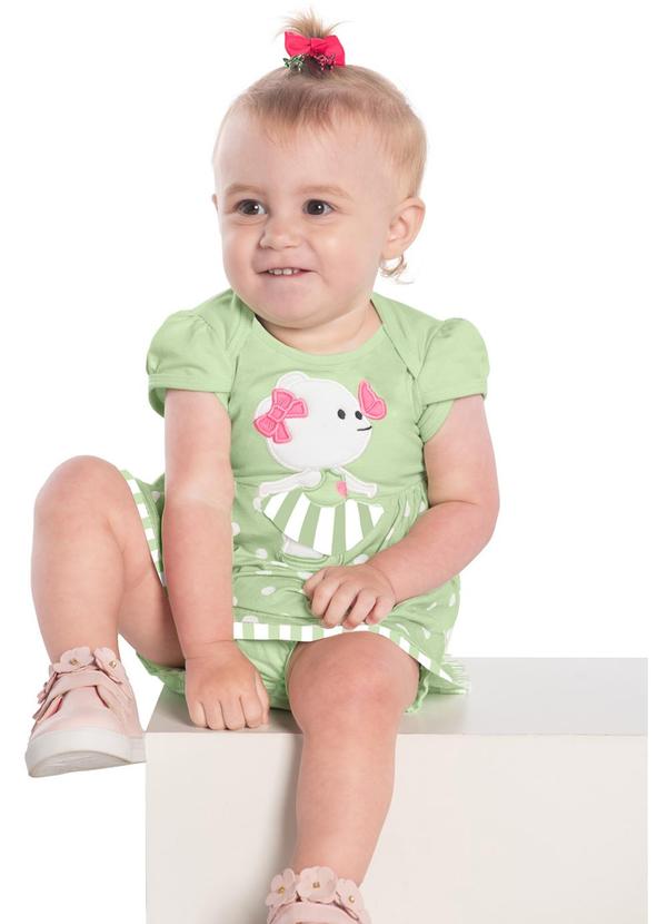 Kyly - Vestido com Calcinha Bebê Menina Verde