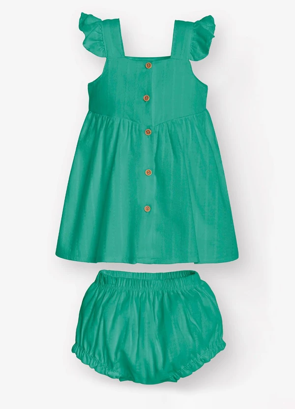 Trick Nick - Vestido com Calcinha Bebê Verde