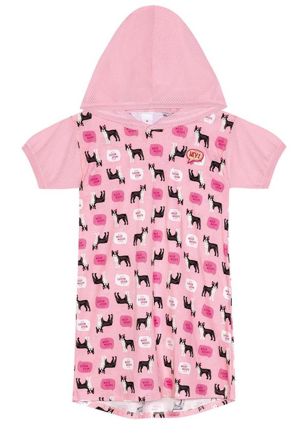 Marisol - Vestido com Capuz Menina Rosa 1
