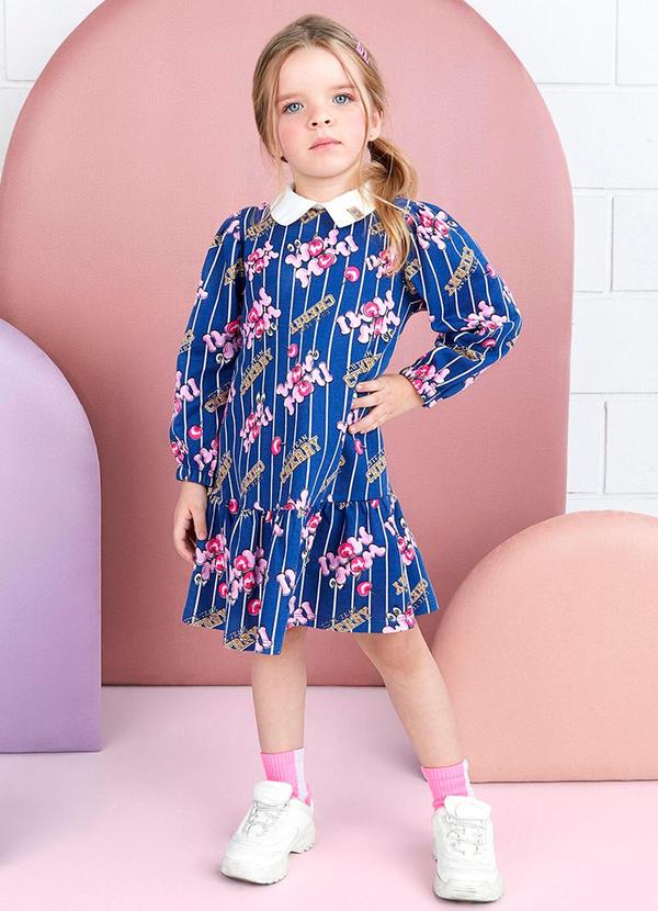 Momi - Vestido com Cerejas Azul