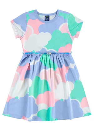 Bee Loop - Vestido com Cinto Infantil Azul - BEE LOOP