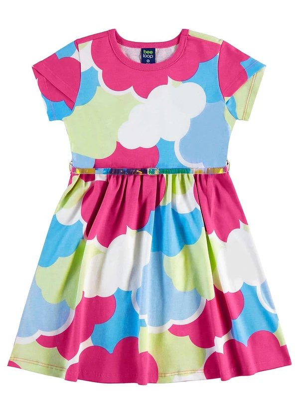 Bee Loop - Vestido com Cinto Infantil Rosa 2