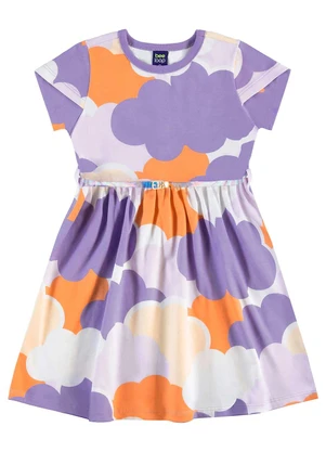 Bee Loop - Vestido com Cinto Infantil Roxo - BEE LOOP