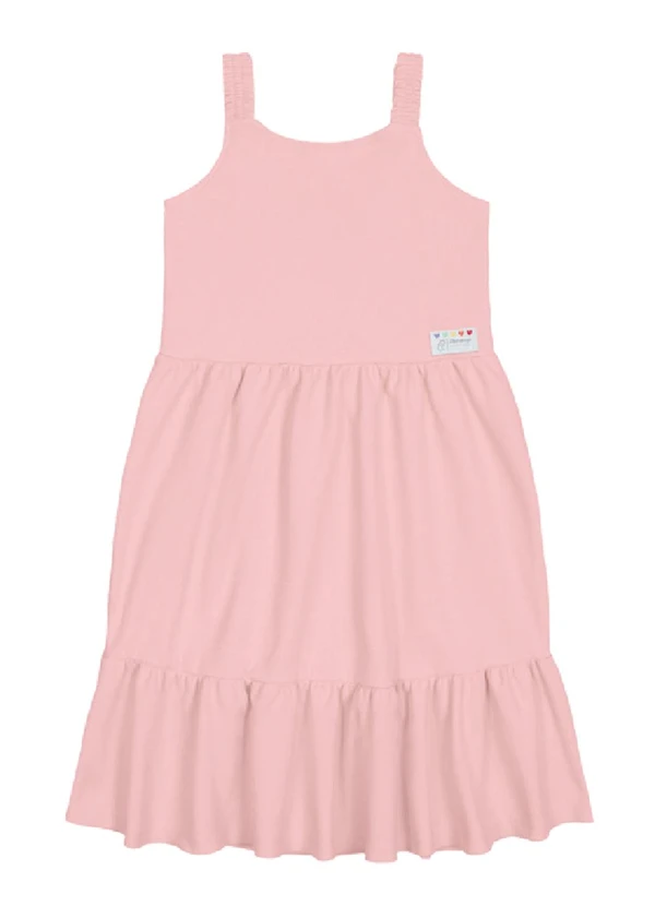 Abrange - Vestido com Detalhe Costas Rosa