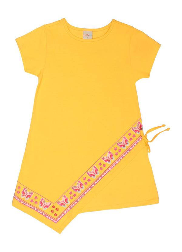 Tink Bink - Vestido com Detalhe Frente Amarelo
