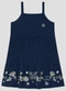 Kely Kety - Vestido com em Relevo, Glitter e Aplique Rosa - variação: Azul
