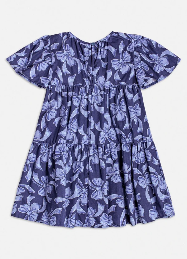 Momi - Vestido com Estampa de Laços Azuis Marinho 2