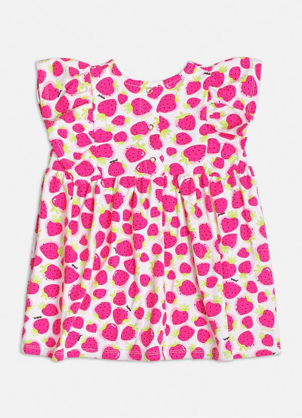 Momi - Vestido com Estampa de Morangos Off White 2