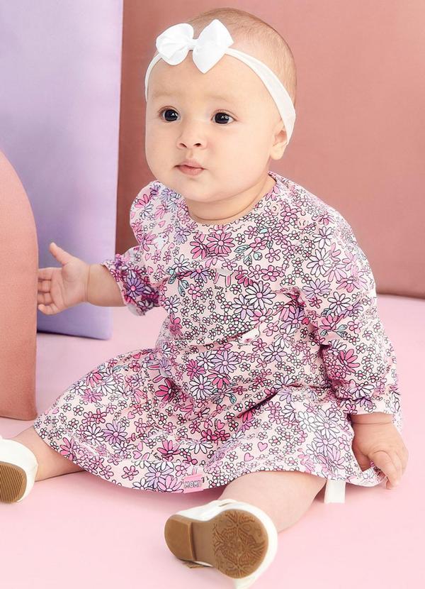 Momi - Vestido com Estampa Floral Rosa