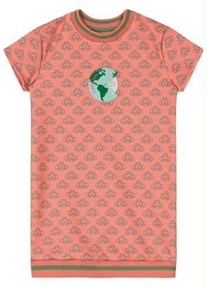 Lilica Ripilica - Vestido com Estampa Interativa Malha Laranja - LILICA RIPILICA