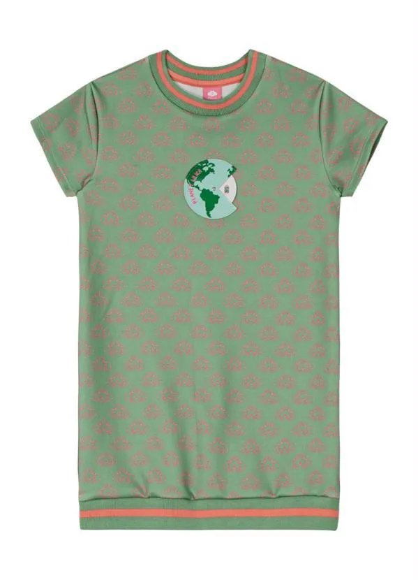 Lilica Ripilica - Vestido com Estampa Interativa Malha Verde 5