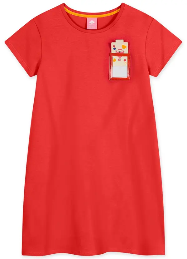 Lilica Ripilica - Vestido com Estampa Interativa Vermelho 2