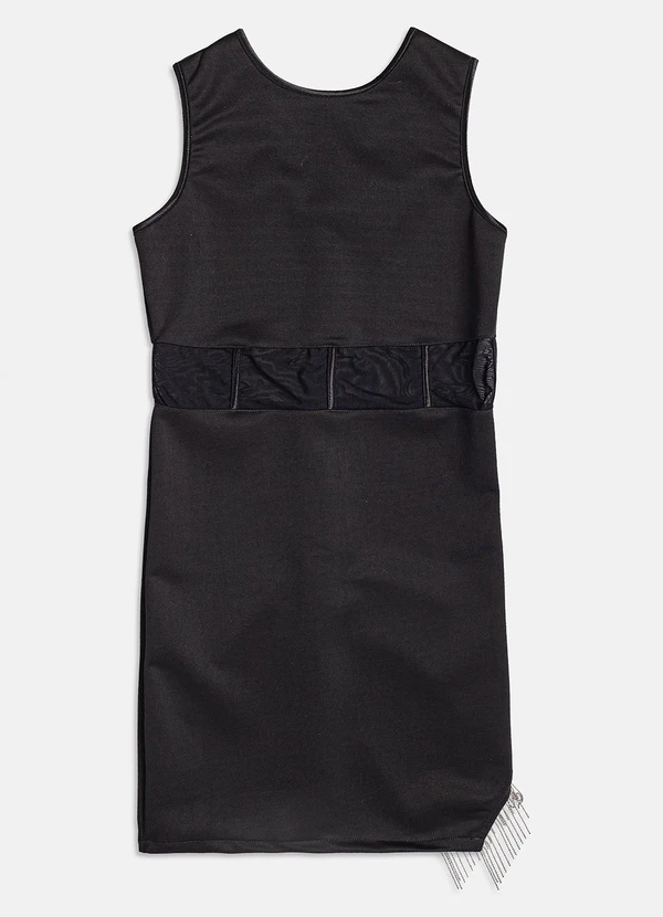 I Am - Vestido com Franja Preto 3