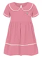 Alakazoo - Vestido com Gola Boneca e Laço Decorativo Rosa - variação: Rosa