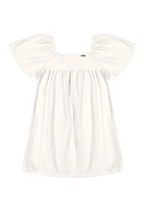 Outlet - Vestido com Manga Ampla Menina Branco - OUTLET