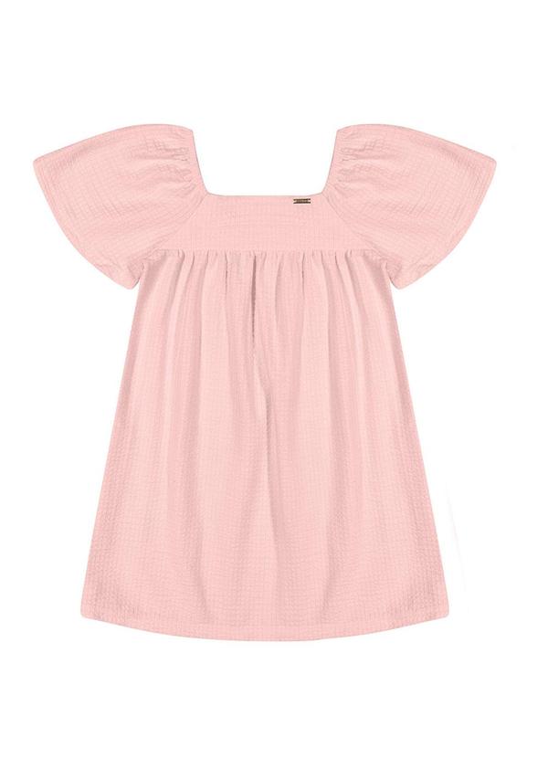Alenice - Vestido com Manga Ampla Menina Rosa