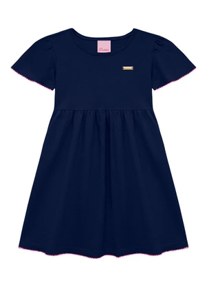 Duduka - Vestido com Manga Azul  - DUDUKA