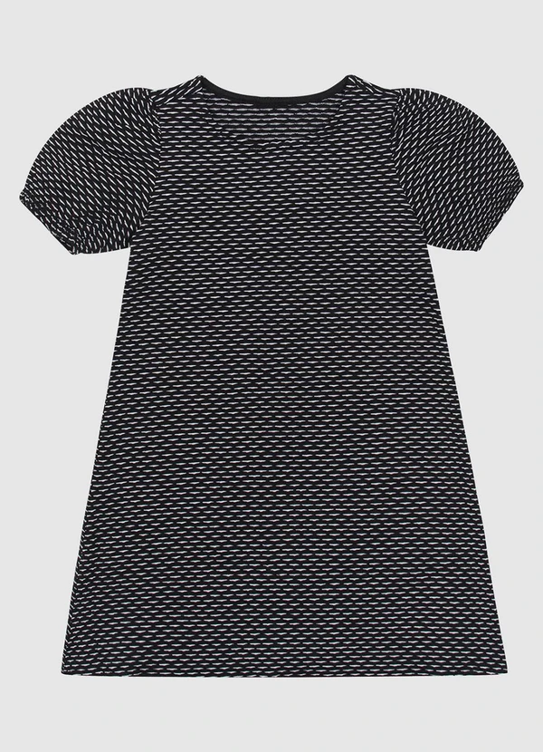 Malwee Kids - Vestido com Manga Bufante em Malha Branco