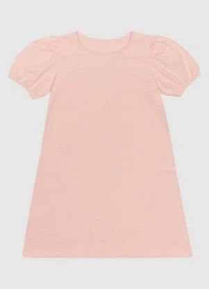 Malwee Kids - Vestido com Manga Bufante em Malha Rosa - MALWEE KIDS