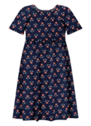 Alakazoo - Vestido com Mangas Curtas Responsável Azul - ALAKAZOO