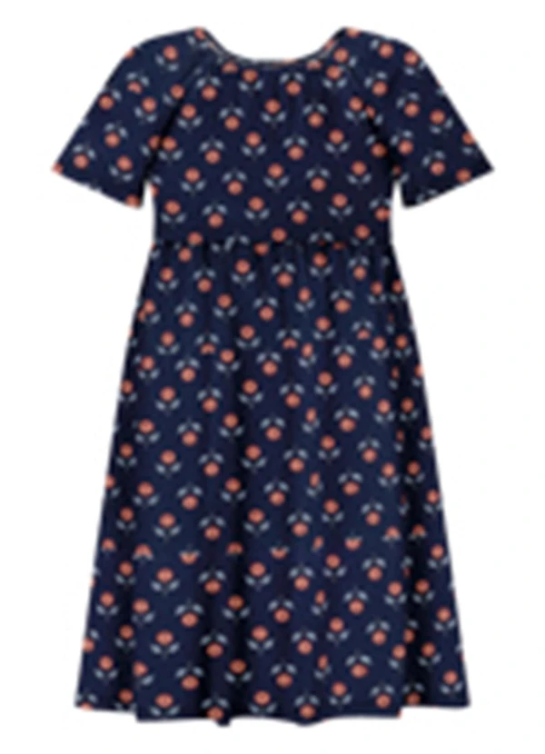 Alakazoo - Vestido com Mangas Curtas Responsável Azul