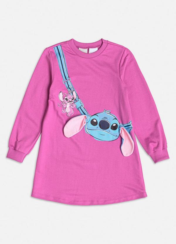 Momi - Vestido com Orelhinhas do Stitch Roxo