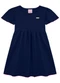 Duduka - Vestido Bebê Estampa com Fita na Cintura  Bege - variação: Azul